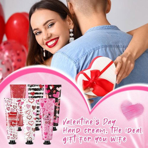 Siifert 36 Pcs 12 Pcs Valentine‘s Day Hand Cream Gift Set Love Heart Moisturizing Hand Lotion Bulk Small Dry Cracked Care Cream Valentine Gifts for Woman Men Teacher Nurse Coworker, 30 ml