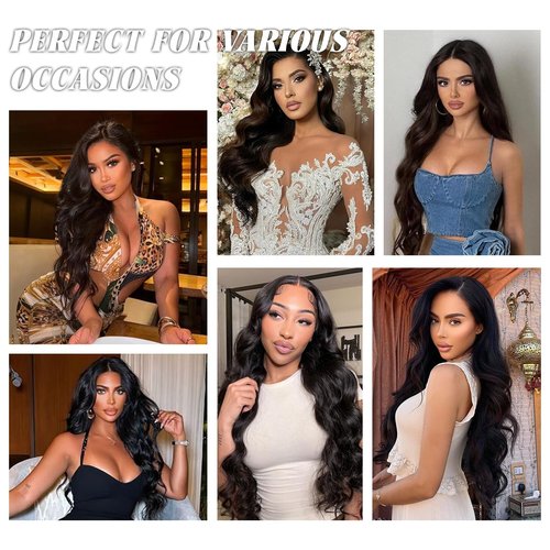 16A Raw Body Wave Bundles Human Hair 100% Human Hair Bundles,Triple Lifespan Virgin Remy Hair Extensions,Keep Texture Silky Soft After Multiple Washes (Body Wave 1 Bundle, 14 Inch)