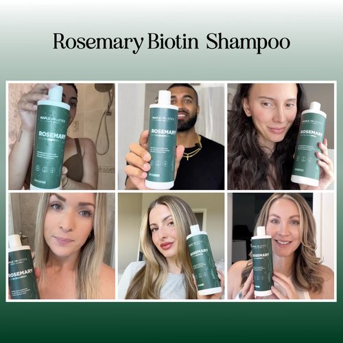 BOOST Biotin Hair Serum plus Rosemary Biotin Shampoo - Hair Thickening Serum with Peppermint and Rosemary and Volumizing Biotin Shampoo for Men and Women Bundle