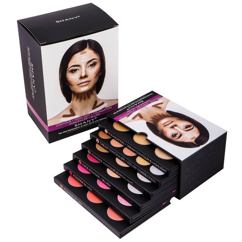 SHANY The Mini Masterpiece 6 Layers Makeup Foundation, Concealer, Camouflage, Contour, Blush and Face Cosmetics Sets - 6 Make up Kits Palettes