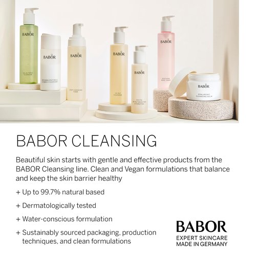BABOR Gentle Cleansing Cream for Dry and Sensitive Skin, Especially Mild, Skin-friendly and Creamy Cleansing Lotion, Vegan Formula, Gentle Cleansing Milk
