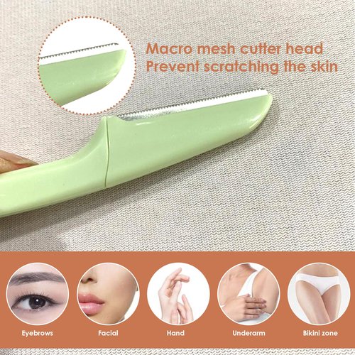 SNS Collections Eyebrow Razor - Premium Facial Hair Remover for Women, Smooth Dermaplaning Tool, Gentle & Safe, Stainless Steel, Compact Design for Travel & Daily Use (3-Pack)