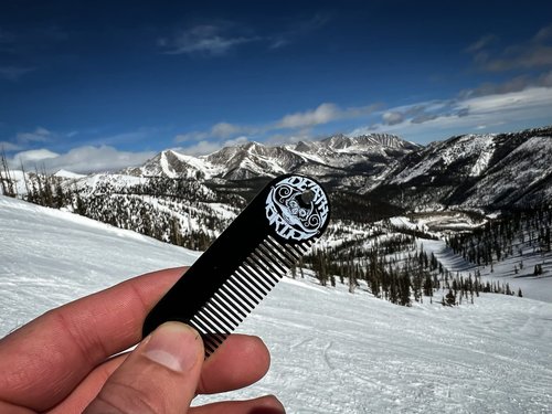 The Vintage Beard Company Death Grip Extra Strong Hold Mustache Wax and Death Grip Mustache Keychain Comb Set