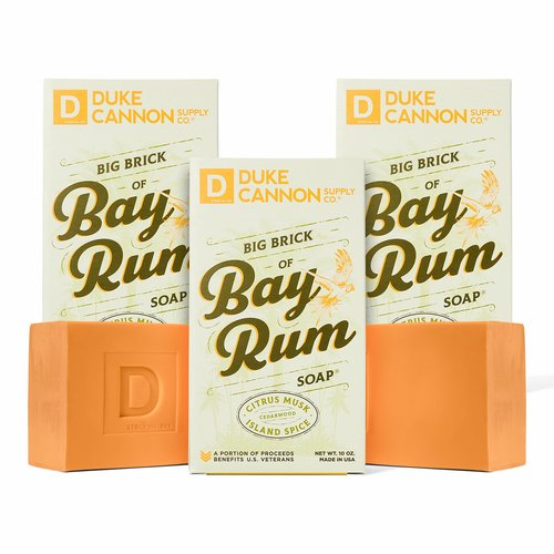 Duke Cannon Big Brick of Soap for Men – Bay Rum, Citrus Musk & Cedarwood Scent, Extra Large 10 oz Bars, 3-Pack