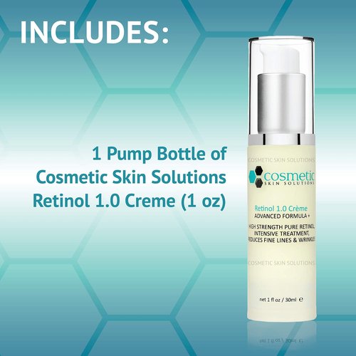 Cosmetic Skin Solutions Retinol 1.0 Crème - 1.0% Vitamin A nighttime crème, high strength - 1 oz / 30 ml e