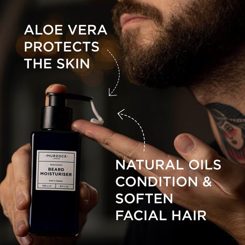 Murdock London Lightweight Beard Moisturizer For Men – Hydrating Beard Softener for Men & Skin Comfort – Clean Label Moisturizer for Daily Use, Reduce Flakiness & Irritation (5.1 FL OZ)