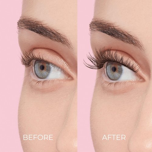 KISS imPRESS Falsies False Eyelashes, Natural' 12 mm & Voluminous' 14 mm, 20 Clusters & Applicator