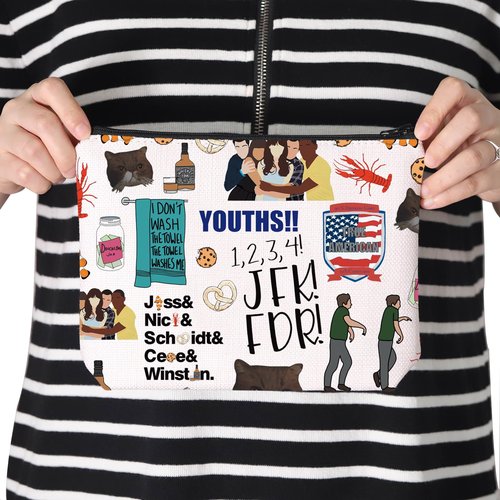 TV Show Inspired Gift TV Series Cosmetic Bag Moonwalking Tv Sitcom Gift For Women BFF (new tv girl)
