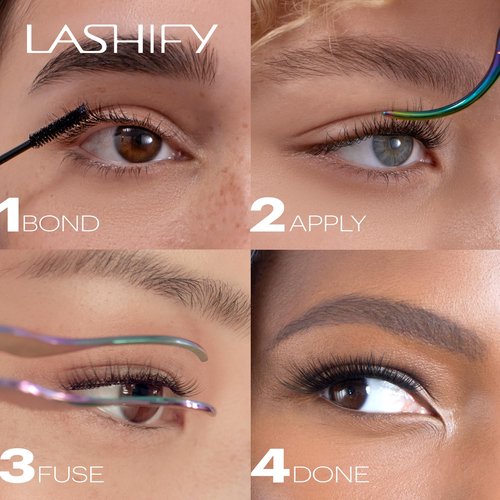 Lashify Drama Plus+ 12mm Gossamer Eyelash Extensions Refill in Black, Easy DIY False Lashes for the Most Delicate, Natural and Long Lasting Look