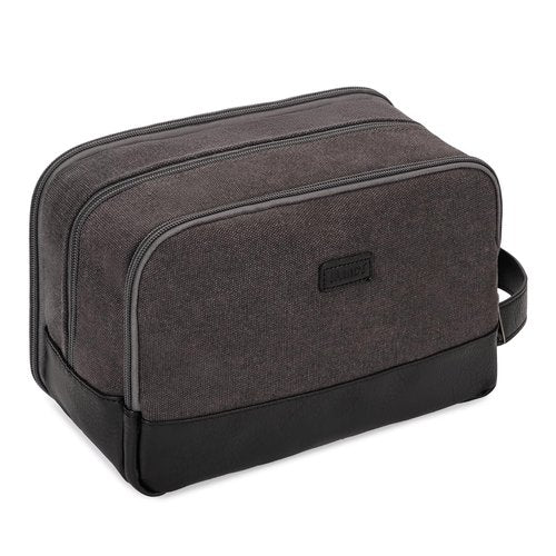 WANDF Travel Toiletry Bag for Men Large Toiletries Shaving Bag Water Resistant Hanging Dopp Kit Travel Accessories Bag for Women Men (Dark Grey)