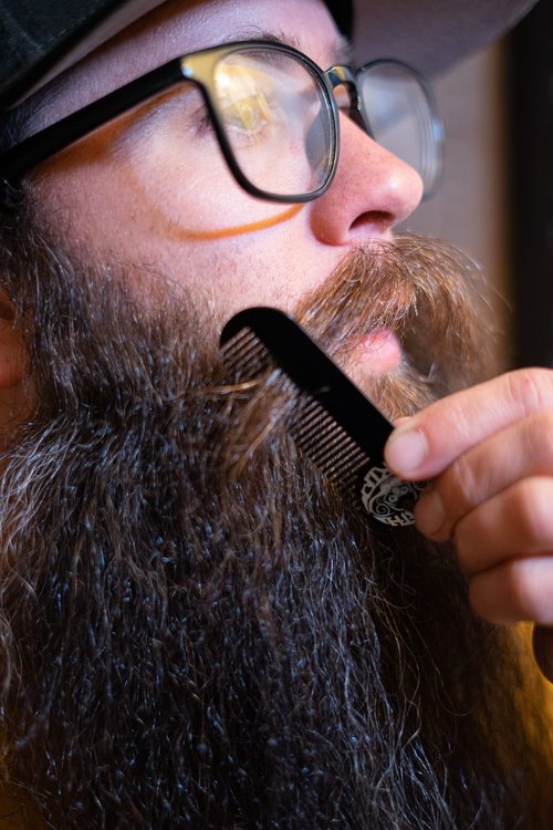 The Vintage Beard Company Death Grip Extra Strong Hold Mustache Wax and Death Grip Mustache Keychain Comb Set