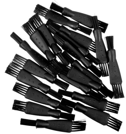 20Pcs Clipper Cleaner, Small Clipper Brush Razor Cleaner Replacement for Shavers & Clippers Brush, Gap-Cleaning Tool of Women & Men's Grooming Hair Removal, Black