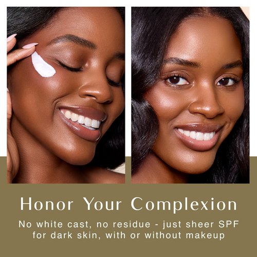 BLACK GIRL SUNSCREEN Make It Matte SPF 45 - Clear Face Sunscreen - No White Residue, Broad Spectrum, Matte Finish, Vegan (Ships with Black or Gold Cap)