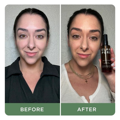 Elan Pure Face Tanning Mist, Organic Ingredients, Sunless Self Tanner, Bronzing, Hydrating, Streak-Free, Long Lasting Glow