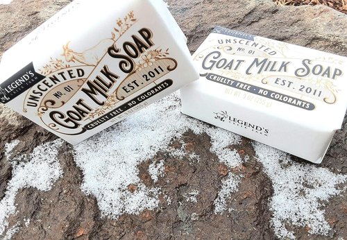 Legend's Creek Farm Goat Milk Soap - Triple Milled Cleansing Moisturizing Bar for Hands and Body - 9 Oz Creamy Lather, Nourishing, Natural Soap for Sensitive Skin (Unscented, Pack of 2)