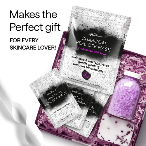 WONDER FAMILY Activated Charcoal Face Masks Skincare 2 pack (16 sachets) - Korean Skin Care Products - Face Mask Peel Off Skin Care - Gently Cleansing Charcoal Face Mask for Men & Women Face Care