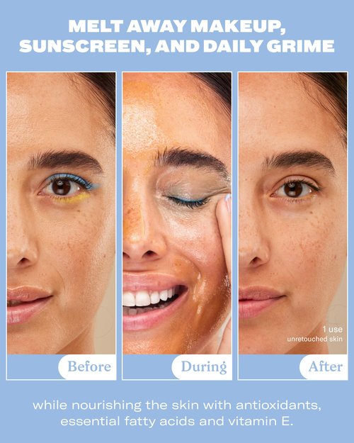 Then I Met You Living Cleansing Balm, Melts Makeup & Sunscreen, Non-Stripping Zero Residue Oil Cleanser with Seaberry, Olive, Grape Seed Oils, Vit E & Persimmon, First-Step Clean Vegan Korean Skincare