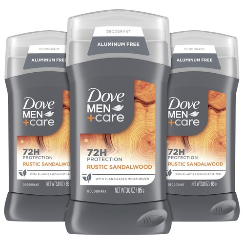 DOVE MEN + CARE Aluminum Free 3 Pack Rustic Sandalwood Deodorant for Men 3 oz