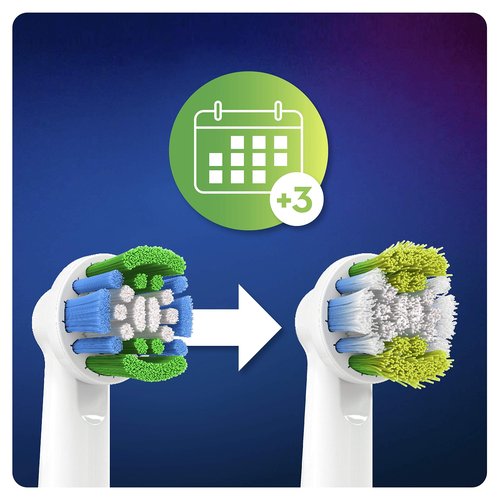 Oral-B Clean Maximiser Precision Clean Electric Toothbrush Heads, Plate Removal, Pack of 3, White