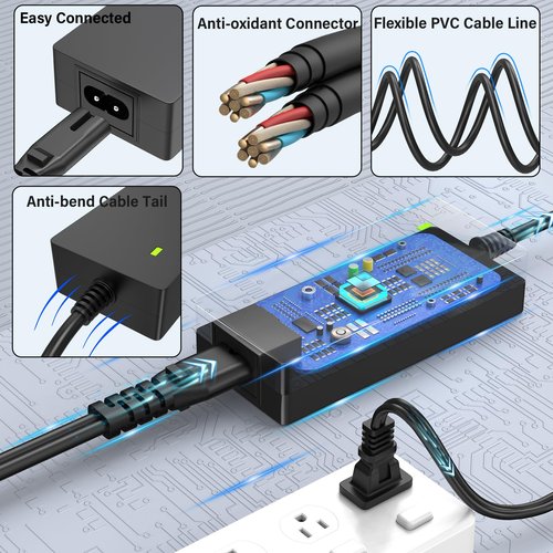 HIENADTOR 48V AC DC Adapter Compatible with Hoioto ADS-110DL-52-1 480072G 480096G ADS-110DL-52-1480072G ADS-110DL-52-1480096G 48.0V 48 Volt Charger Power Cord Adapter Supply Cable Charging Plug