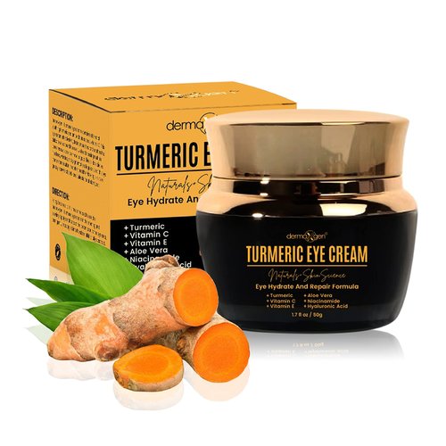 DERMAXGEN Vitamin C Moisturizing Cream & Turmeric Eye Cream Set – Hydrating Skincare Duo for All Skin Types, Targeting Dullness, Puffiness & Fine Lines.