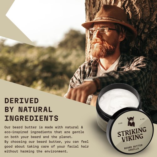 Striking Viking Pack of 2 Beard Oil (2oz) & Beard Butter (4oz) Vanilla Scent