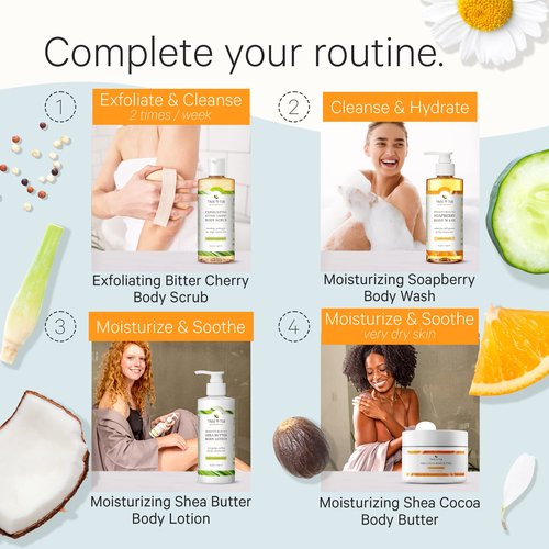 Tree To Tub Citrus and Lavender Body Wash for Dry Skin & Sensitive Skin - pH Balanced Moisturizing Body Wash, Hydrating Sulfate Free Body Soap for Women & Men w/Organic Shea Butter, Aloe Vera, Natural