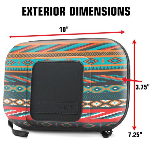 USA GEAR Hard Shell Toiletry Travel Bag Organizer Kit with Customizable Storage Pockets - Perfect for Carrying Shampoo, Conditioner, Body Wash, Shaving Supplies and More Toiletries - Southwest