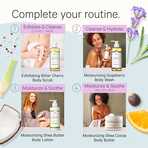Tree To Tub Citrus and Lavender Body Wash for Dry Skin & Sensitive Skin - pH Balanced Moisturizing Body Wash, Hydrating Sulfate Free Body Soap for Women & Men w/Organic Shea Butter, Aloe Vera, Natural