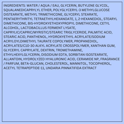 LANEIGE Water Bank Blue Hyaluronic Intensive Moisturizer Refill: Hydrating Face Cream for Very Dry Skin with Squalane & Peptide for Skin Barrier Support, Dermatologist-Tested