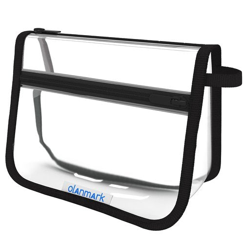 Olanmark TSA Approved Toiletry Bag - Quart Size Travel Bag for Toiletries - Reusable Clear Bag for Liquids - 311 Compliant Airplane Bag