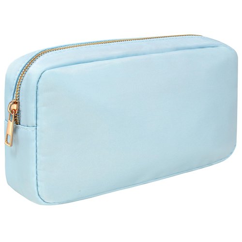 LETGO Small Makeup Bag for Purse,Nylon Small Cosmetic Bag Travel Size Toiletry Bags Travel Makeup Bag Coin Purse,Car Asscessories Bag Travel Essentials for Women Girls (Small-Blue)