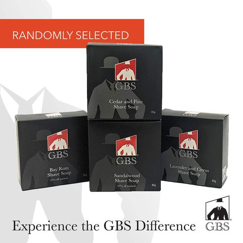 G.B.S Men's Shaving Kit - 5 Blade Razor Stainless Durable Wide Handle for Strong Grip, Shaving Brush, Razor + Brush Stand, Chrome shaving Bowl & All-natural Shave soap