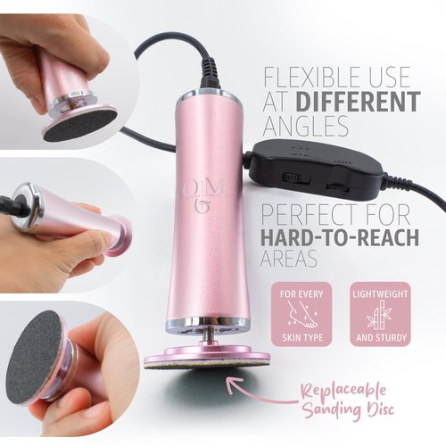Electric Callus Remover for Feet Rechargeable Foot File Pedicure Tool with Extra Grinding Heads & Moisturizing Cream Professional Foot Care Kit for Dry Cracked Heels and Dead Skin Removal