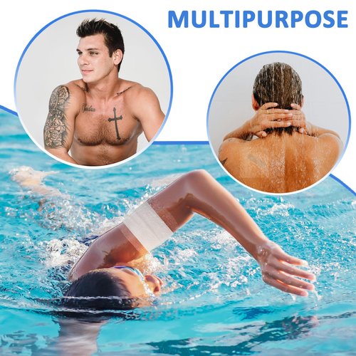 20 Rolls Tattoo Aftercare Bandage Warp Waterproof (2", 4",6",8",10" Wide) Second Skin Tattoo Cover Up Tape Tattoo Healing Wrap Tattoo Supplies for Swimming, Shower, Wound Initial Healing