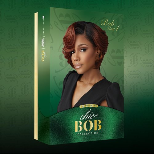 Sensationnel Chicbob Lace Frontwig - Bob Unit 1 Face Framing Glueless Wig Wide 5 Inch Deep Part Synthetic Preplucked Hairline (ICYBLONDE)