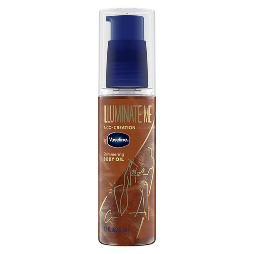 Vaseline Radiant X Deep Nourishment Body Cream 100% Pure Shea Butter, Coconut Oil, Vitamin C, & Peptides 10 oz & Illuminate Me Shimmering Body Oil Created for Melanin Rich Skin, Illuminates Skin
