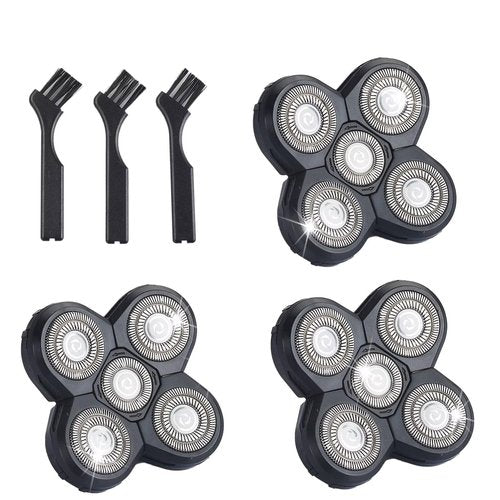 3 Pack Shaver Replacement Blades for Fre*bi*d Bald Men Head Shaver Kit, 5 Blades Head Shaver Replacement Heads,Head and Face Electric Razor Shaver Heads