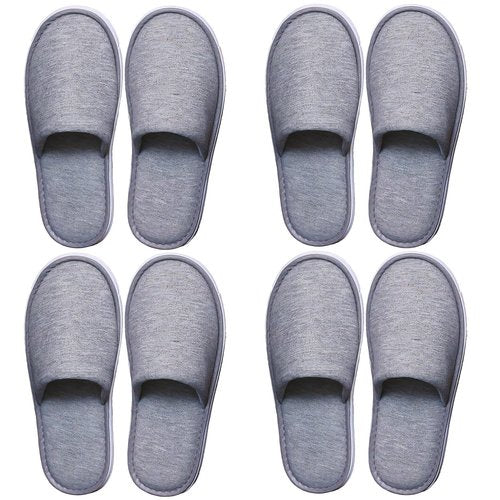 ZSDRTYU Disposable Slippers, 4 Pair Travel Slippers Guest Slipper for Hotel,House Slipper For Spa Guest Wedding Party Bedroom Travel For Women men
