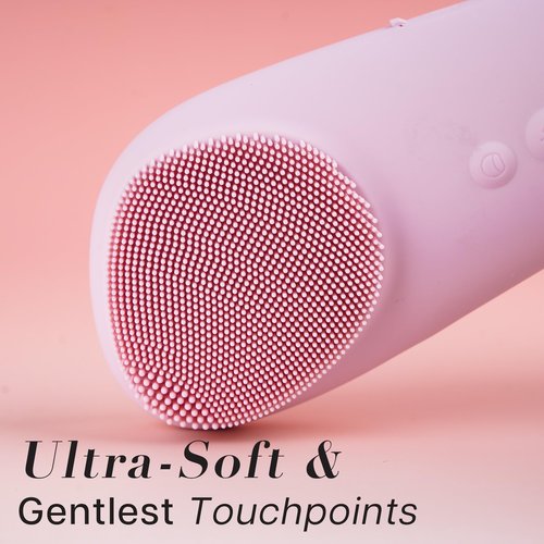 VRAIKO PorePure Silicone Face Scrubber | 2-in-1 Facial Cleansing Brush & Skin Spatula Duo | Blackhead Remover Pore Cleaner for Face & Nose | IPX7 Waterproof Exfoliating Massager Deep Cleansing