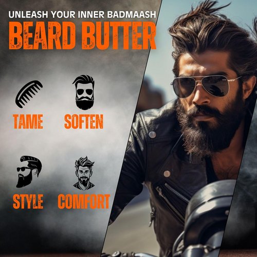 Badmaash Beards Beard Butter 4-Pack Sampler – Premium Grooming Kit for Beard Care & Style | Infused with All-Natural Shea Butter | Made in North America | 4 x 1oz Tins