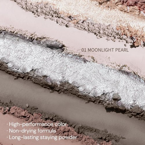 Flower Knows Shell's Jewel 6-Color Makeup Palette,Nude Pink Eyeshadow with 4 Matte + 2 Shimmer Shades,Blendable Smooth Cute Eye Makeup,0.23 Oz(01 Moonlight Pearl)