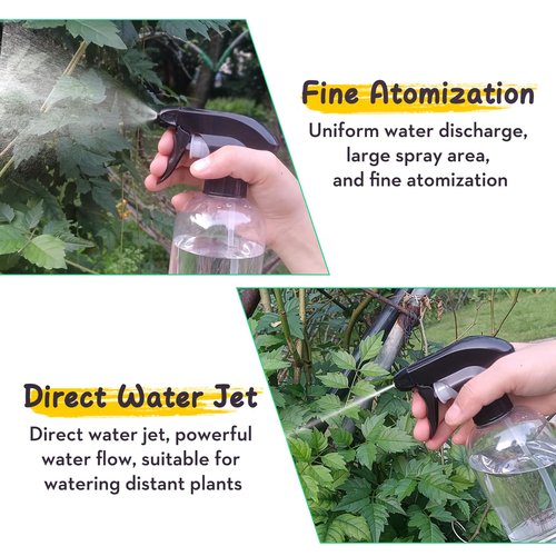 Bynccea Spray Bottle Empty Spray Bottles PET -10 oz/300 ml Plastic Water Sprayer bottles Refillable Containers Fine Mist Small Spray Bottles for Cleaning Solutions, Cooking, Hair