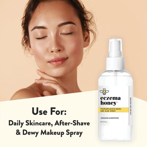 ECZEMA HONEY Premium Witch Hazel & Aloe Spray & Oatmeal Body Lotion - Natural Dry Skin Repair - For Senstive Skin