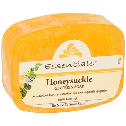 Clearly Natural Essentials Glycerin Bar Soap, Honeysuckle, 4 Ounce, Pack of 12 (Packaging May Vary)