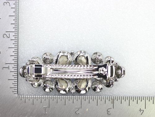 Faship Gorgeous Clear Rhinestone Crystal Floral Hair Barrette Clip