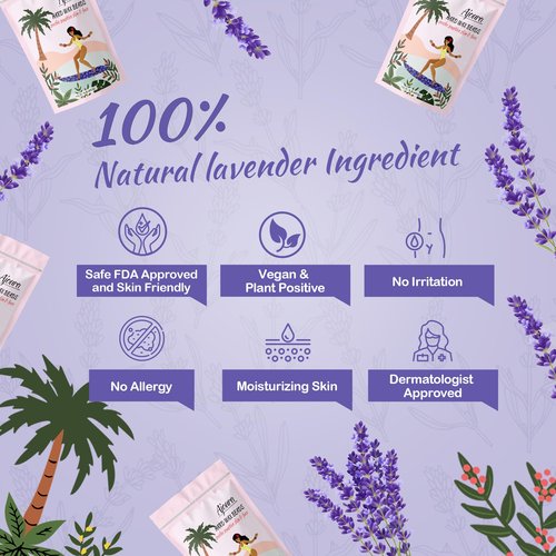 Ajoura 2 lb Rose Hard Wax Beads + 1 lb Lavender Hard Wax Beads for Hair Removal, All-purpose Wax Beans for Sensitive Skin, Large Area Coarse Hair Removal, Refill Bag for Brazilian Bikini, Face