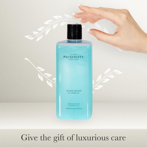 Pecksniff's Sandalwood & Vanilla Moisturizing Shower Gel | 750ml / 25.36 Fl Oz