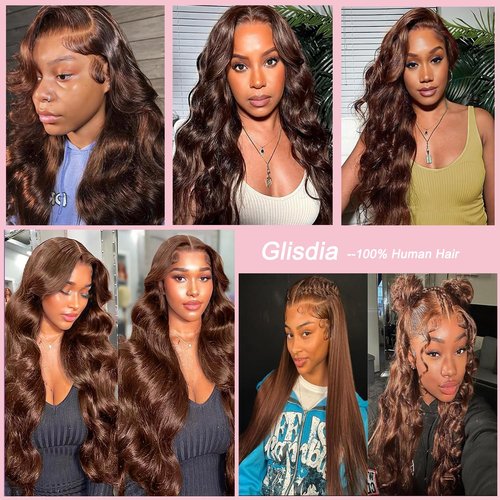 Brown 2x6 Closure Body Wave #4 Chocolate Brown Virgin Human Hair Middle Part 150% Density Hd Transparent Brazilian Kim K Lace Closure With Baby Hair 14 Inch