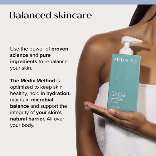 Medix 5.5 Fragrance Free Retinol Age Rewind Cream + Glycolic Acid Exfoliating Body Wash Set